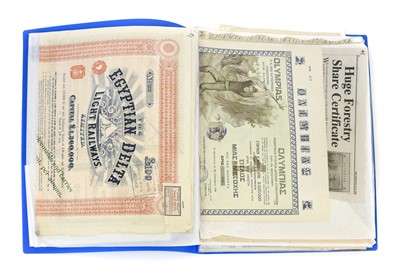 Lot 409 - Two Albums of Share Certificates; over 50...