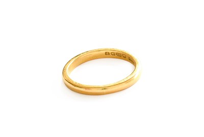 Lot 74 - A 22 Carat Gold Band Ring, finger size P1/2