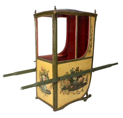 Lot 322 - A North European Leather Sedan Chair, mid 19th...