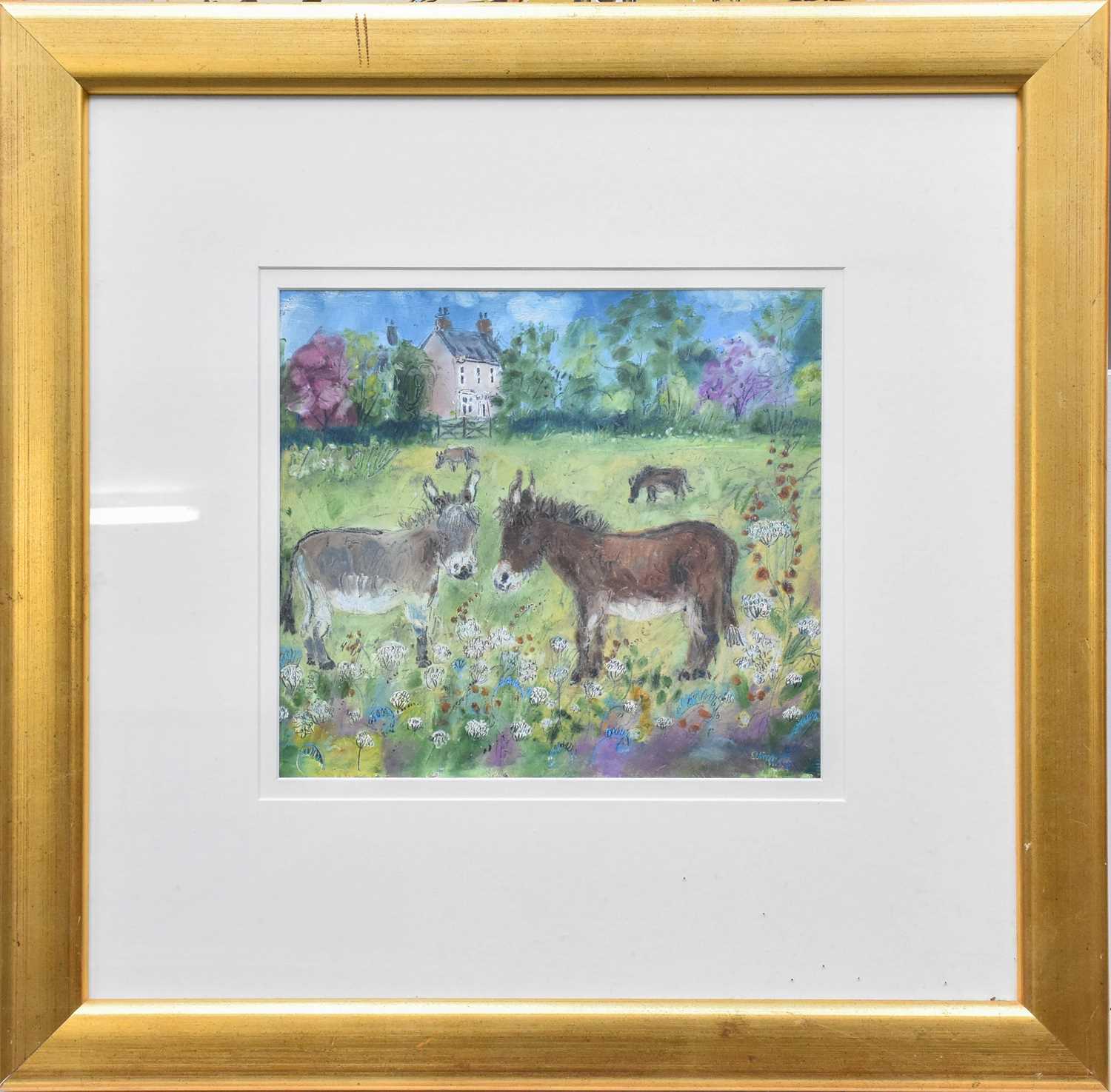 Lot 1049 Selina Thorp (b.1968) "Four Donkeys" Signed,
