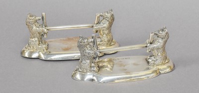 Lot 82 - A Pair of Silver Plate Knife Rests, by...