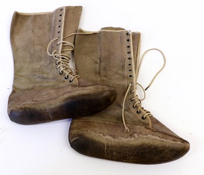 Lot 113 - A Rare Pair of Second World War Lace-up Nubuck...