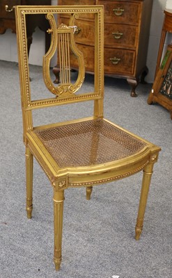 Lot 1270 - An Early 20th Century Gilt Music Room Chair,...