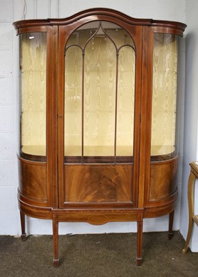 Lot 1089 - An Edwardian Inlaid Mahogany Bowfronted...