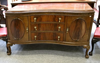 Lot 1301 - A 1920's Carved Mahogany Sideboard, with...