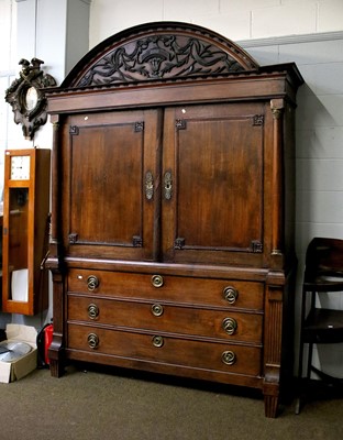 Lot 1100 - An Imposing 19th Century Carved Oak Armoire,...