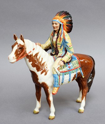 Lot 126 - Beswick Mounted Indian, model No. 1391,...