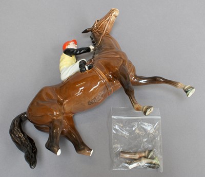 Lot 127 - Beswick Racehorse and Jockey, model No. 1037,...