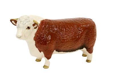 Lot 155 - Beswick Hereford Cattle Comprising: Polled...