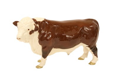 Lot 155 - Beswick Hereford Cattle Comprising: Polled...