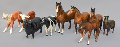 Lot 174 - Beswick Horses and Cattle, including Hereford...