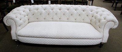 Lot 1155 - An Early Victorian Chesterfield Sofa, with...