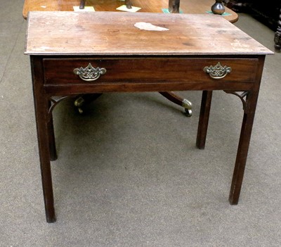 Lot 1178 - A George III Mahogany Side Table, fitted with...