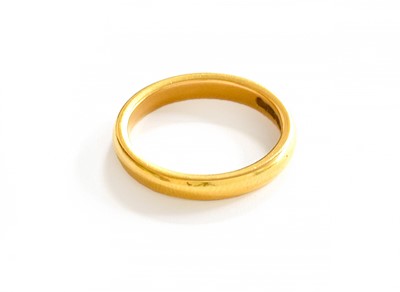 Lot 67 - A 22 Carat Gold Band Ring, finger size K