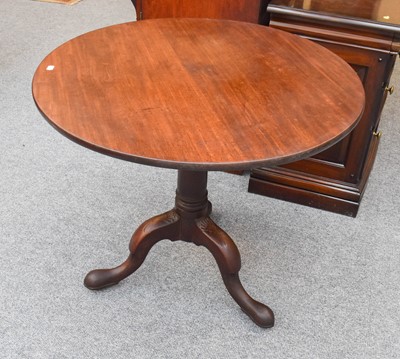 Lot 1283 - A George III Mahogany Circular Tilt-Top Tripod...