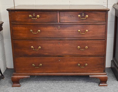 Lot 1327 - A George III Mahogany Four Height Chest of...