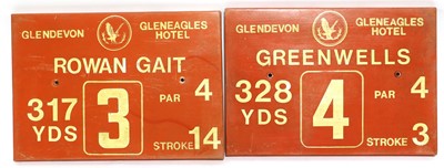 Lot 35 - Golf Plaques A Full Set From Gleneagles Hotel Glendevon Course