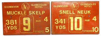 Lot 47 - Golf Plaques A Full Set From Gleneagles Hotel Glendevon Course