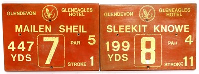 Lot 47 - Golf Plaques A Full Set From Gleneagles Hotel Glendevon Course