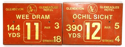 Lot 35 - Golf Plaques A Full Set From Gleneagles Hotel Glendevon Course