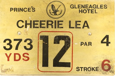 Lot 34 - Golf Plaques A Full Set From Gleneagles Hotel Princes's Course