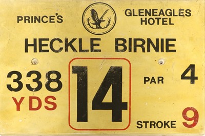 Lot 46 - Golf Plaques A Full Set From Gleneagles Hotel Prince's Course