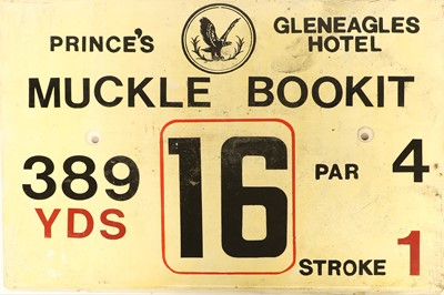 Lot 46 - Golf Plaques A Full Set From Gleneagles Hotel Prince's Course