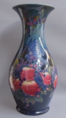 Lot 323 - A large William John Moorcroft finches vase,...