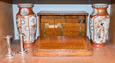 Lot 282 - An Early 20th Century Oak Desk Top...