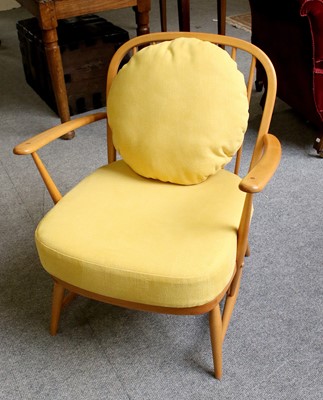 Lot 1293 - A 1960's Ercol Light Elm Stick-Back Chair,...