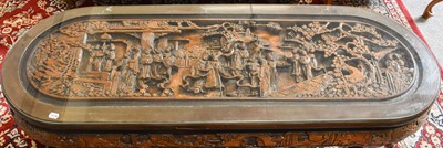 Lot 1238 - A 20th Century Chinese Carved Hardwood Coffee...