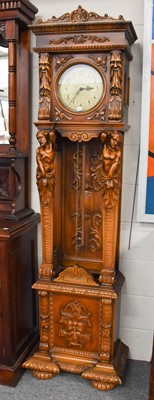 Lot 1329 - A Modern Quarter Striking Carved Longcase...