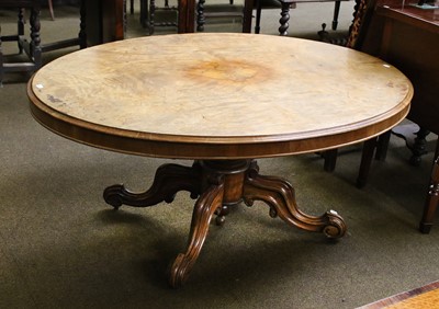 Lot 1169 - A Victorian Walnut Loo Table, 150cm by 115cm...