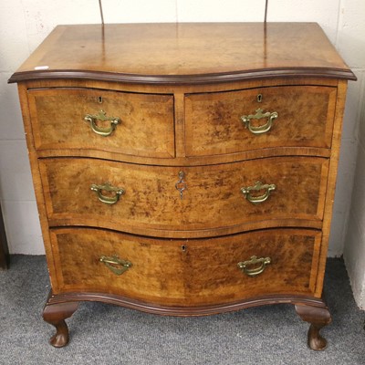 Lot 1264 - A Reproduction Cross-Banded Burr Walnut Chest...