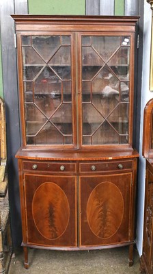 Lot 1208 - A George III Style Bookcase, the astragal...