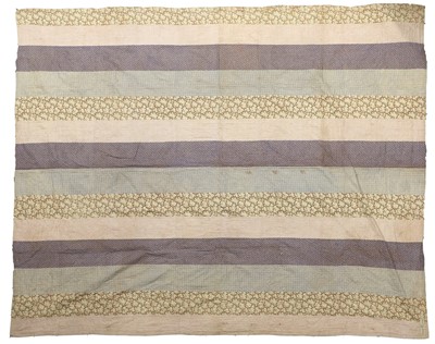 Lot 2121 - A Large 19th Century Log Cabin Block Cotton...