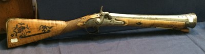 Lot 227 - A Percussion Cap Blunderbus, lock plate...