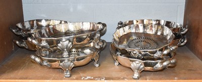 Lot 291 - A Set of Eight 19th Century Silver Plated...