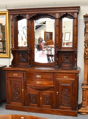 Lot 1328 - An Early 20th Century Mahogany Mirror Back...