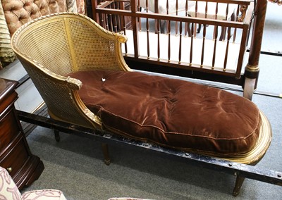 Lot 1277 - A French Giltwood Daybed, early 20th century,...