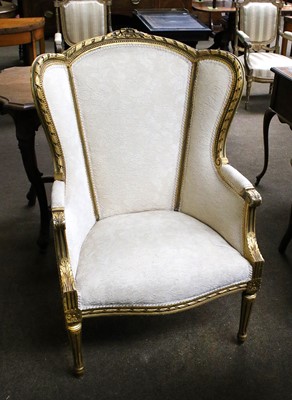 Lot 1164 - A Louis XIV Style Giltwood and Upholstered...