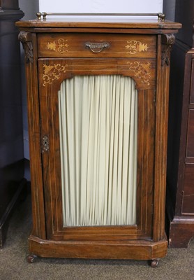 Lot 1160 - A 19th Century Inlaid Rosewood Music Cabinet,...