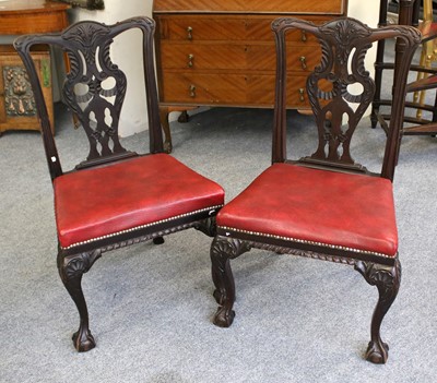 Lot 1300 - A Pair of 19th Century Carved Mahogany Dining...