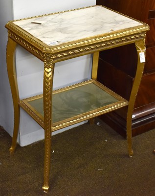 Lot 1087 - A French 19th Century Marble Top Giltwood...