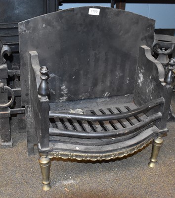 Lot 1109 - A Cast Iron Fire Grate, Two Fire Dogs and A...