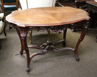 Lot 1282 - A French Kingwood Centre Table, the shaped...