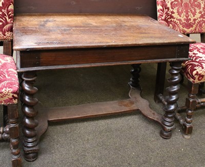 Lot 1180 - A 19th Century Oak Side Table, on boldly...