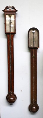 Lot 1199 - An Early 19th Century Mahogany Stick Barometer,...