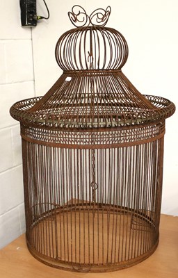 Lot 1332 - A North African Style Wirework Birdcage, 95cm...