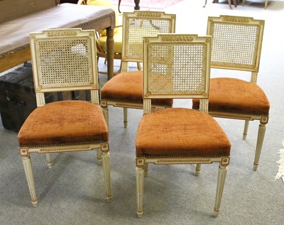 Lot 1257 - A Group of French Painted Chairs, including: A...